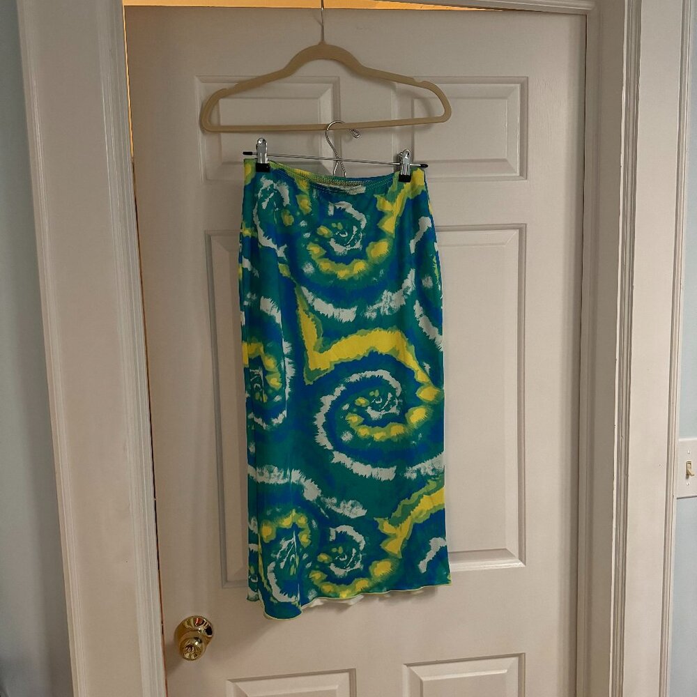 Urban Outfitters Tie Dye Slip-Style Midi Skirt